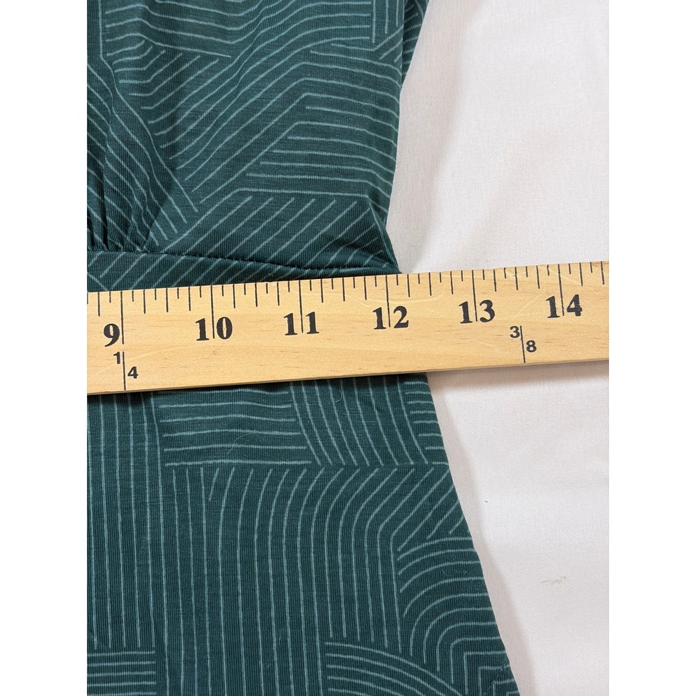 Prana Green Geometric Halter Midi Dress with Built-in Bra Womens Medium - Picture 12 of 15